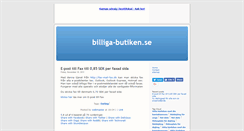 Desktop Screenshot of billiga-butiken.se